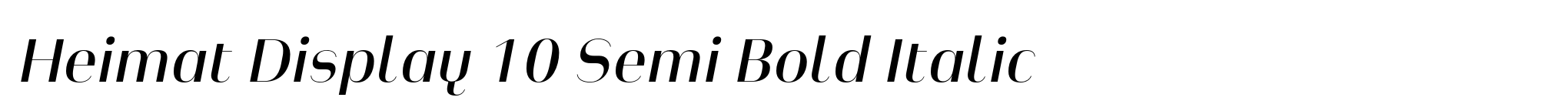 Heimat Display 10 Semi Bold Italic image